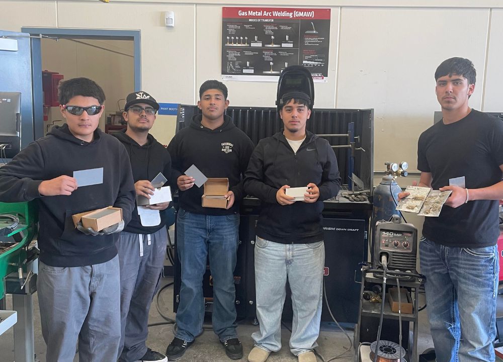 Students will coupon for welding