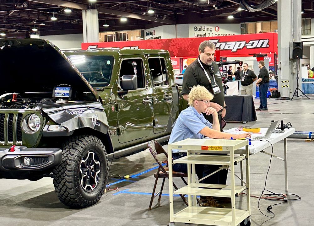 Student competing at SkillsUSA competition