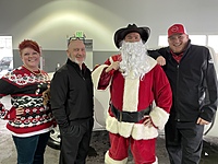 Our Nissan Service Advisors and Santa