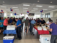 One of our all employee lunches - We were celebrating Dick Wendle's 80th Birthday!