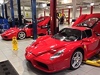 Front Shop 
Two Enzo in for service on the same day! 