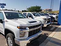 Row of New Trucks coming in to the dealership