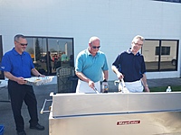 One of our all employee lunches.  We had BBQ and grilled some burgers for everyone!