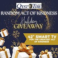 It’s the Season of giving and QYST wants to honor the Good Samaritans in our community with a giveaway. Know an amazing act of kindness? Nominate that someone you know to receive a 42” Smart TV for their kind gesture. Here are the rules:

- Follow our Page & like this post
- comment or message us their Random Act of Kindness
- No limit on nominations
- Winner will be selected Friday December 30th

Happy Holidays!