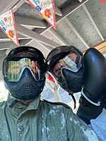 Fun at Paintball for achieving our goals in April 2022