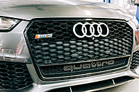 Audi RS 7 in service bay