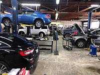 We have 5 two post lifts, one inground lift, one half lift, and one drive through alignment machine. 
