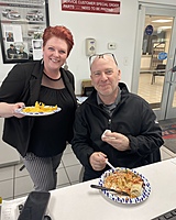 One of our all employee lunches - featuring our Nissan Service Advisors!