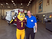 When we opened our current campus, ASU's Sparky made a surprise visit!