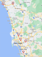 We have our American Tire Depot service centers located in Oceanside and Vista. If you're not located in the outskirts of San Diego County, we have 4 locations south of the 52 freeway, all within an 18 mile radius. Kearny Mesa, Lemon Grove, North Park, and Chula Vista. Let us know if you're our neighbor!