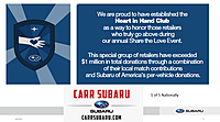 Carr Subaru earned it's way into this club!