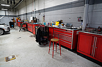 KIA Technician work space and tool boxes.