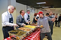 Our dealership won a company-wide competition, so we got Firefly's for lunch... served by our corporate executives!