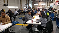 25 employers and 30 students attending hiring day. Students speed date between employers.  Every student received multiple job offerings within a week of this event.