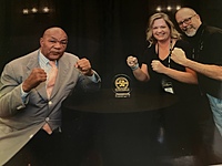 Owner Jennie and her husband Ed meeting George Foreman at the Meineke Convention 
