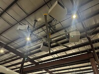 Recently updated heating and addition of big fans to cool shops in hot summer months.