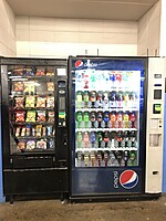 Vending machines in service shop