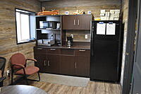 Our recently updated breakroom is available for our management and techs to use to store their lunch or drinks.