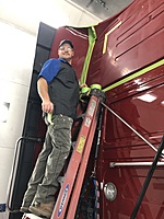 BODY SHOP TECHNICIAN & PAINTER JASON KIRBY PREPARES ACCIDENT DAMAGE TRUCK FOR PAINTING
