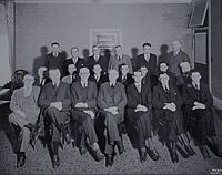 W.O Feenaughty (Front, center), son Donald Feenaughty (Front, 3rd From right) and rest of the Feenaughty staff in the early 1900s