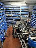 Very neatly organized and easily accessible special tool room.