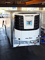 A brand new Thermo King refrigeration unit just installed on a new 53-foot trailer