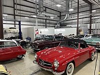 Further in, you'll see three dedicated bays, the leftmost bay is often used for our larger restorations. The middle bay is where we often will work on polishing and paint cleanup. The rightmost bay is where we're often working on our electric car conversions.