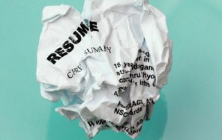 crumpled up paper resume