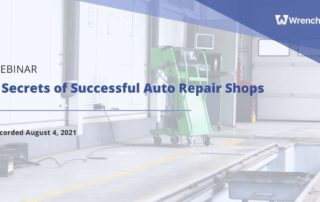 WrenchWay Webinar Banner of the 7 Secrets to a Successful Auto Repair Shop