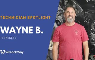 Technician spotlight where Wayne B. from Tennessee shares his technician story