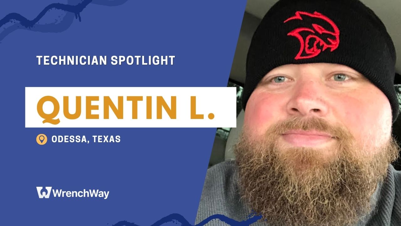 Technician spotlight where Quentin L. from Odessa, Texas tells his technician story