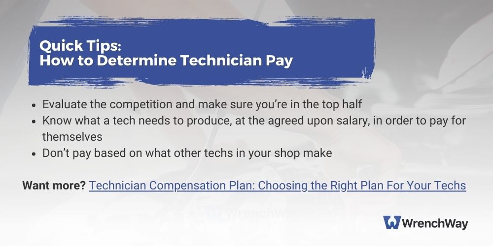How much to pay technicians