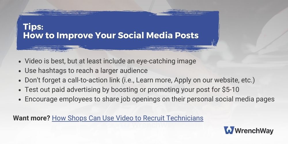 how to improve social media posts for recruiting