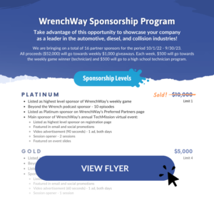 WrenchWay Sponsorship Opportunities Flyer