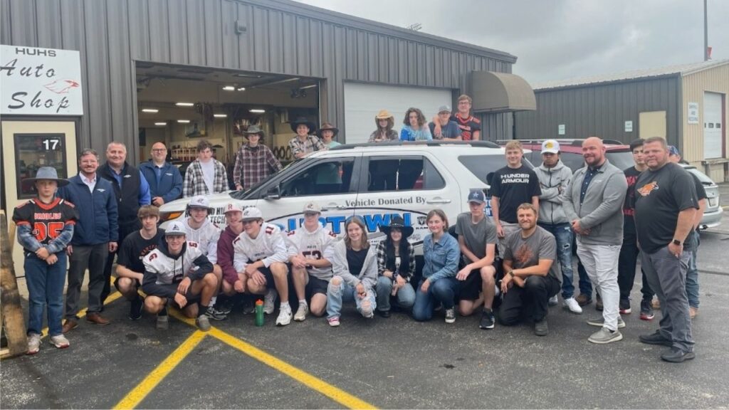 high school auto program around car donated
