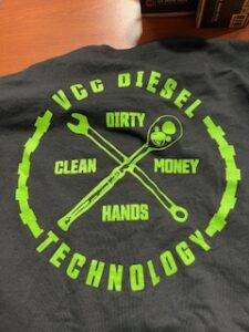 High school class tshirts for diesel program